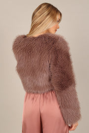 Outerwear @Molly Faux Fur Jacket - Mocha