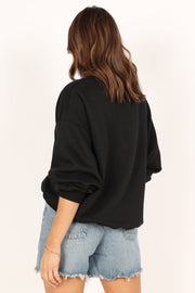Outerwear @New York Crewneck Sweatshirt - Black