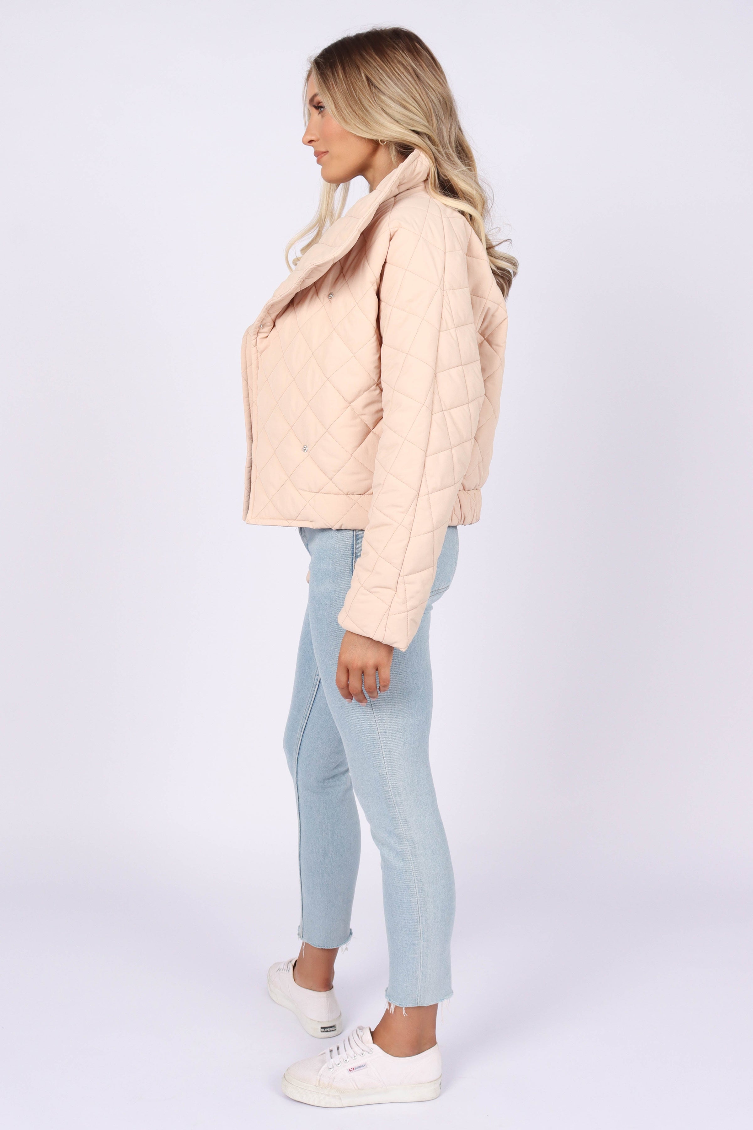 OUTERWEAR @Susannah Quilted Jacket - Beige