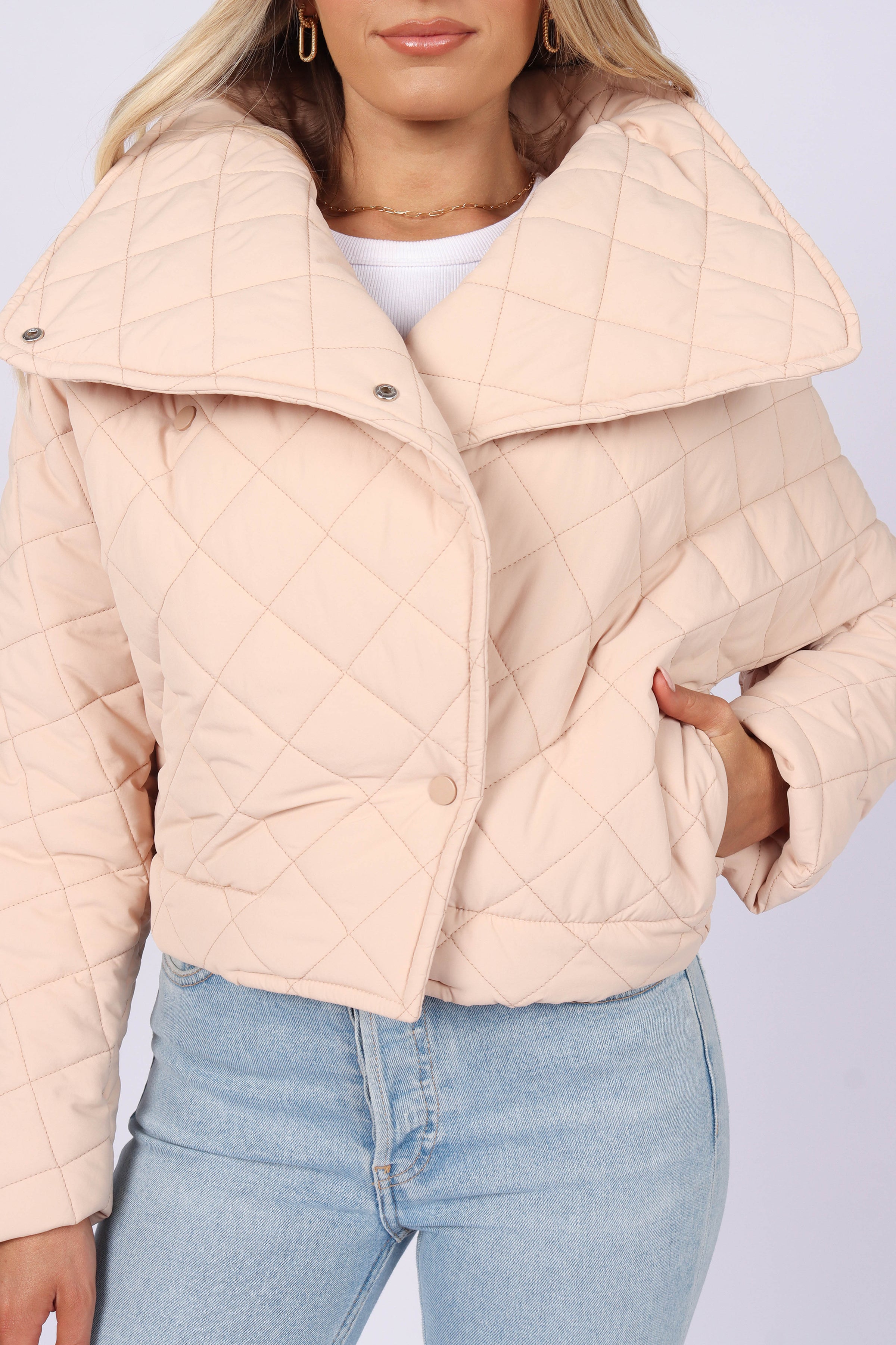 OUTERWEAR @Susannah Quilted Jacket - Beige