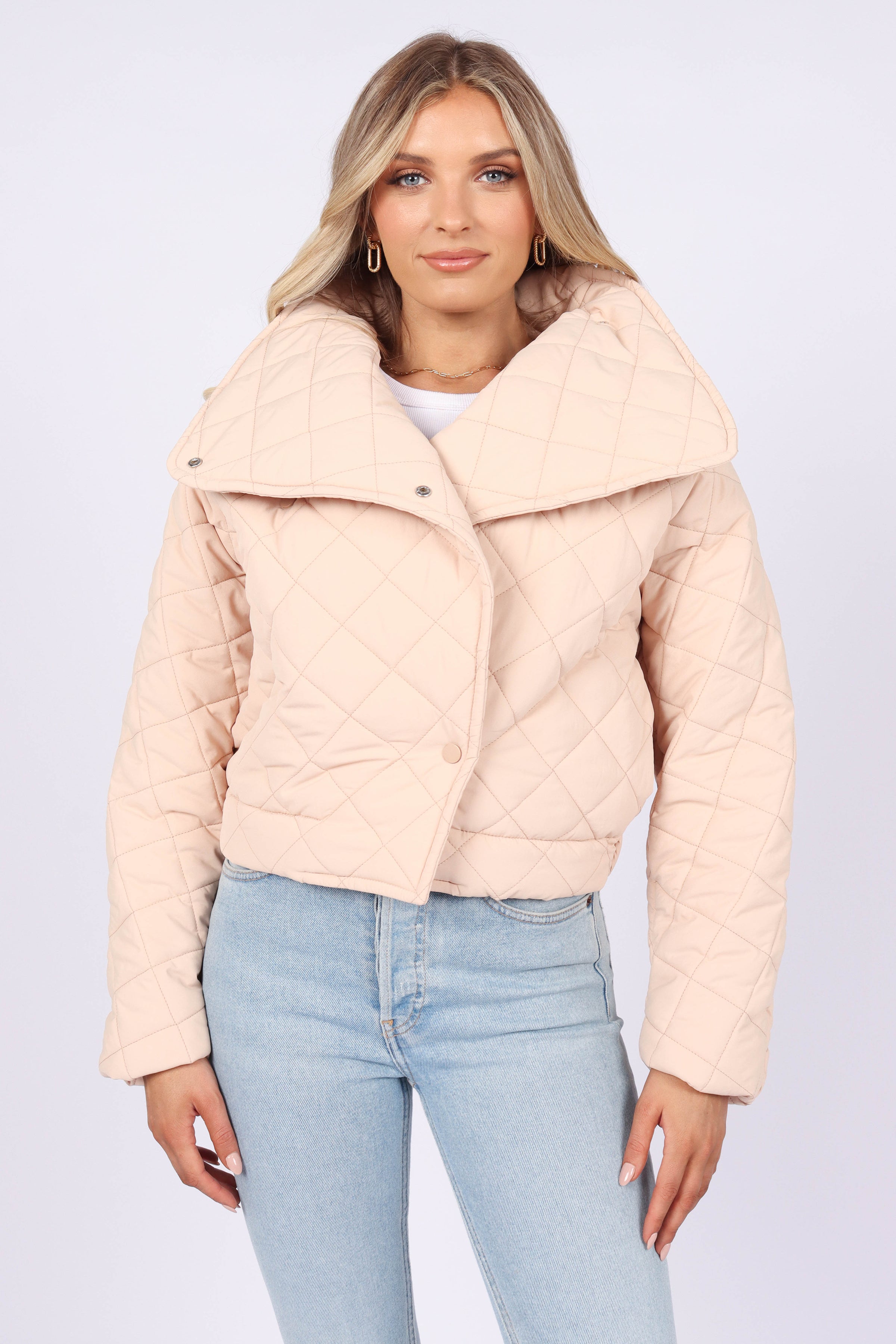 OUTERWEAR @Susannah Quilted Jacket - Beige