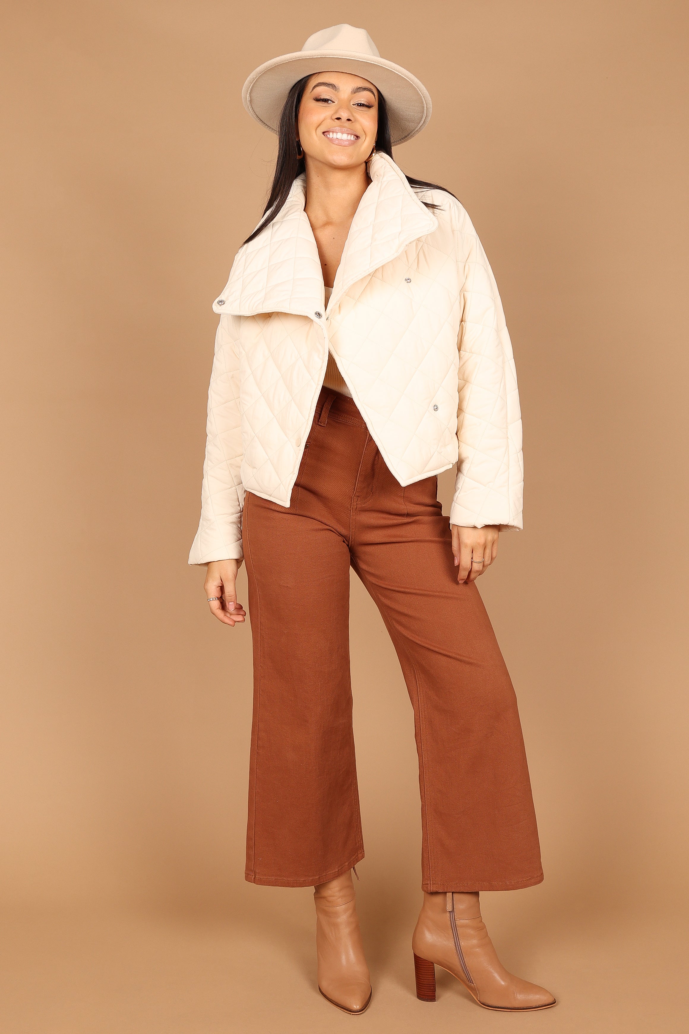 OUTERWEAR @Susannah Quilted Jacket - Cream