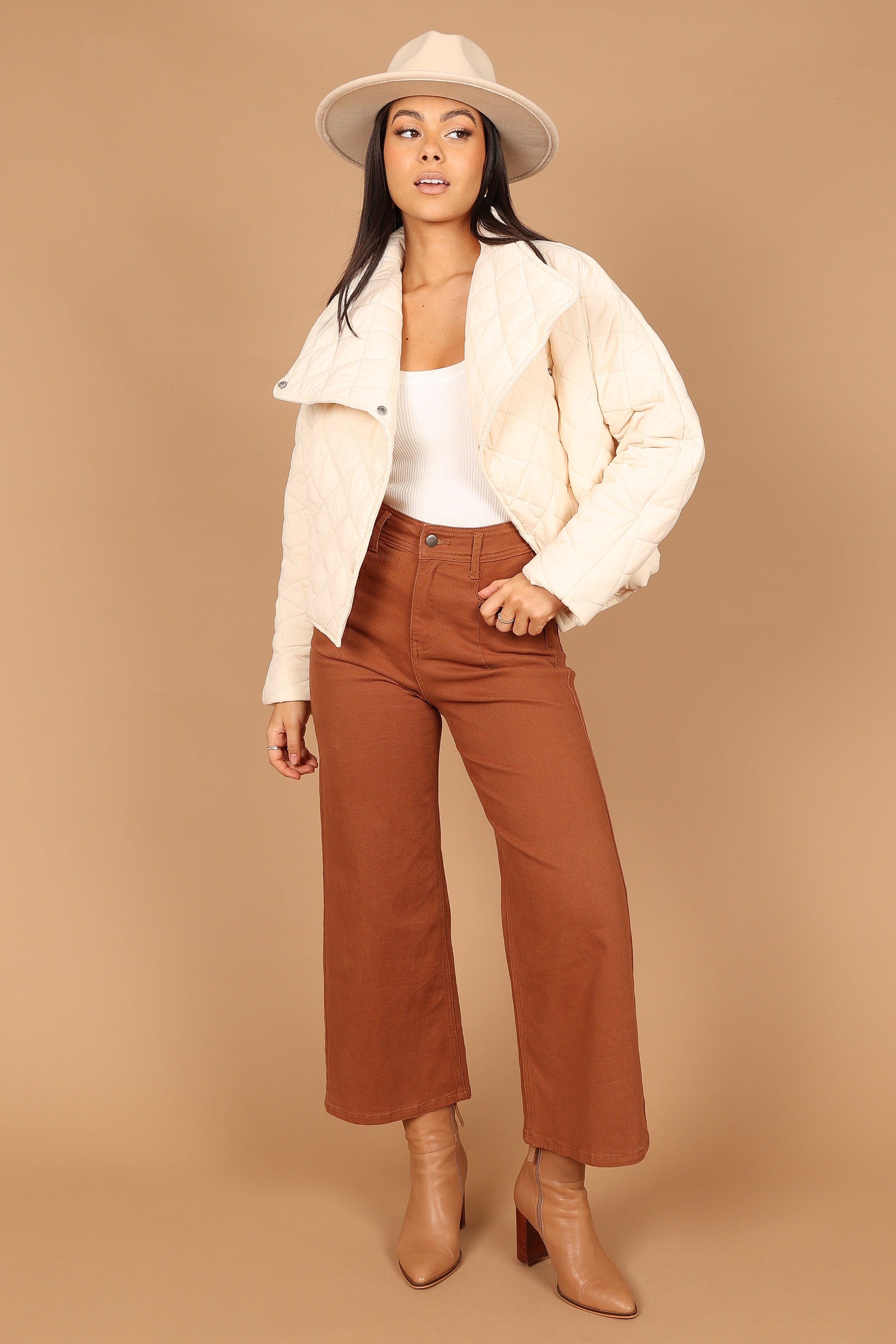 OUTERWEAR @Susannah Quilted Jacket - Cream