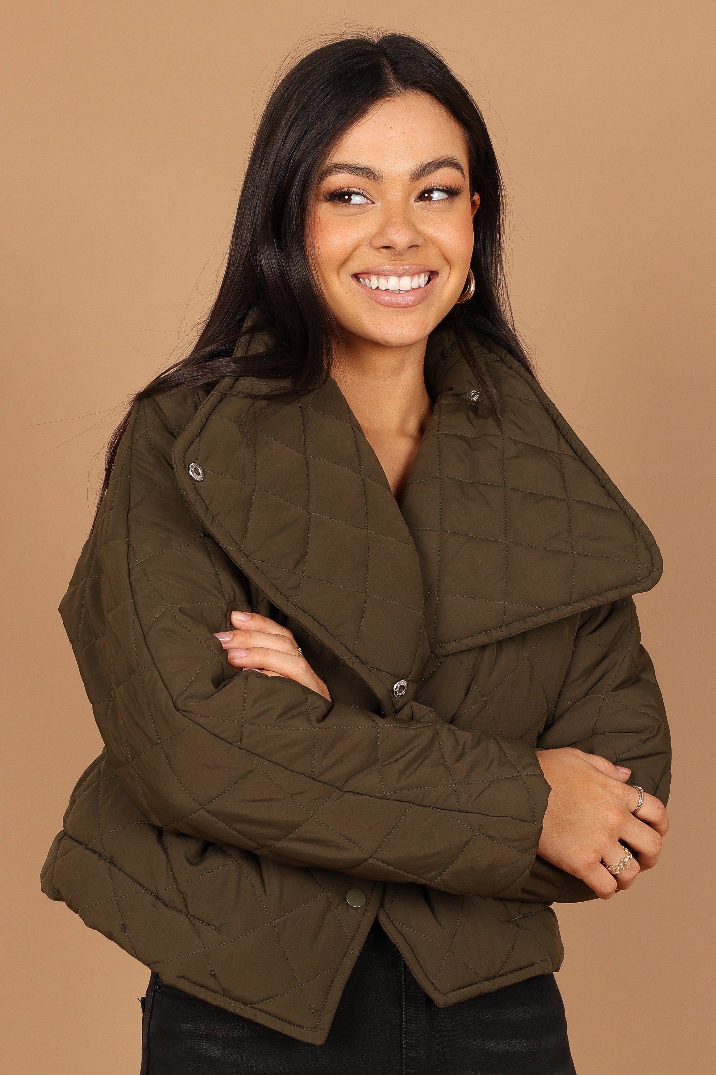 Outerwear @Susannah Quilted Jacket - Olive