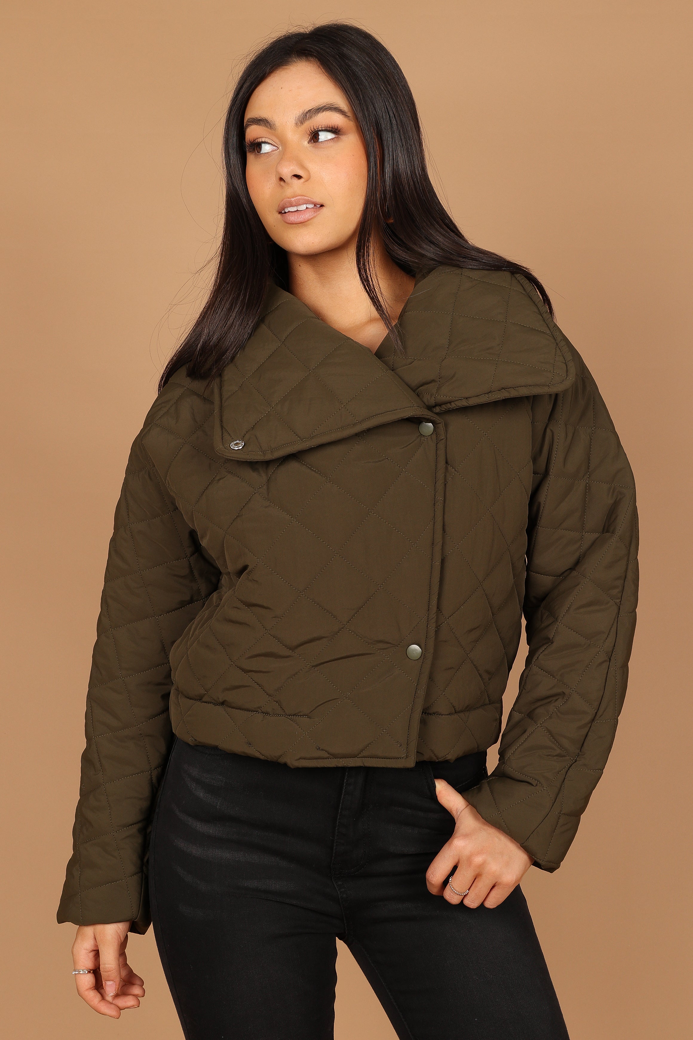 Outerwear @Susannah Quilted Jacket - Olive