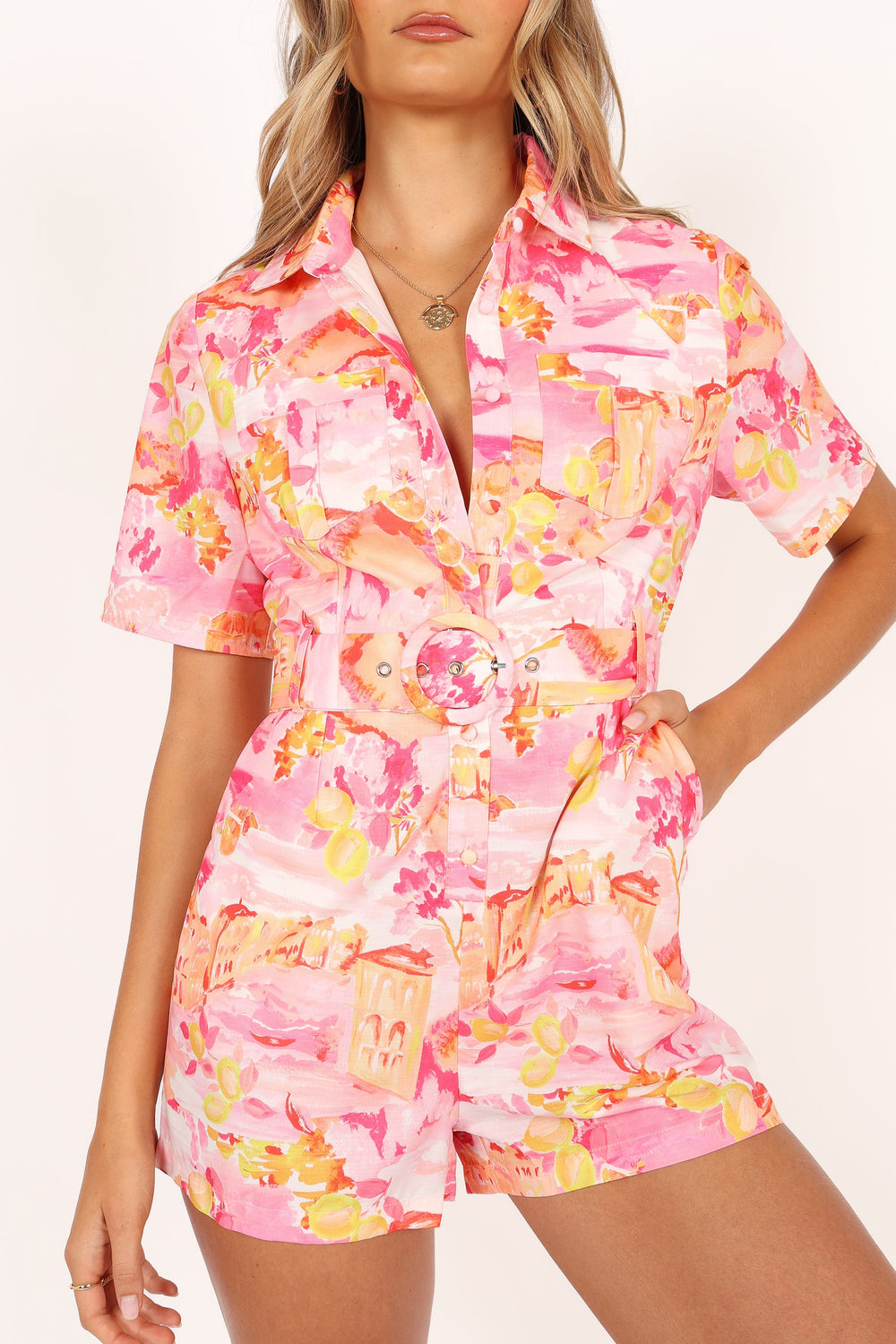 PLAYSUITS @Arianna Playsuit - Pink Scenic
