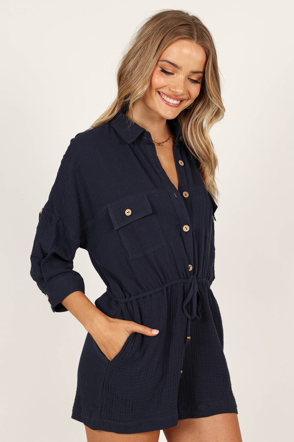 PLAYSUITS @Arya Playsuit - Navy