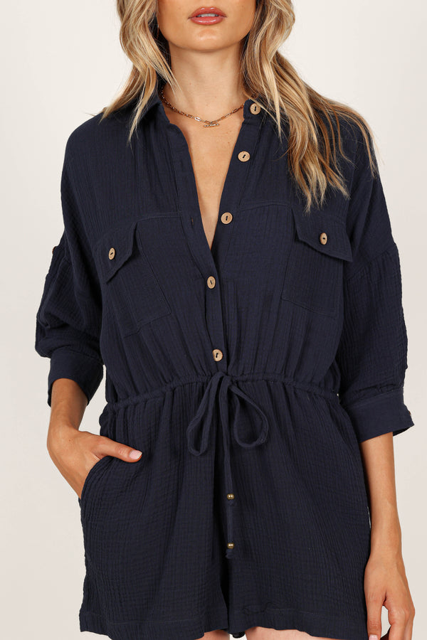 PLAYSUITS @Arya Playsuit - Navy