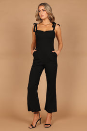 PLAYSUITS @Elizabeth Tie Shoulder Jumpsuit - Black (waiting on bulk)