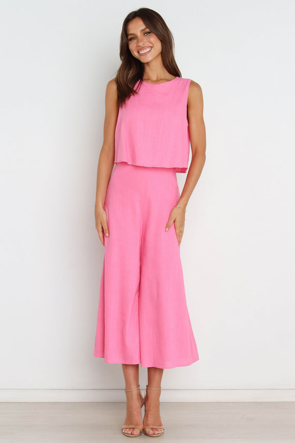 PLAYSUITS @Femme Jumpsuit - Pink