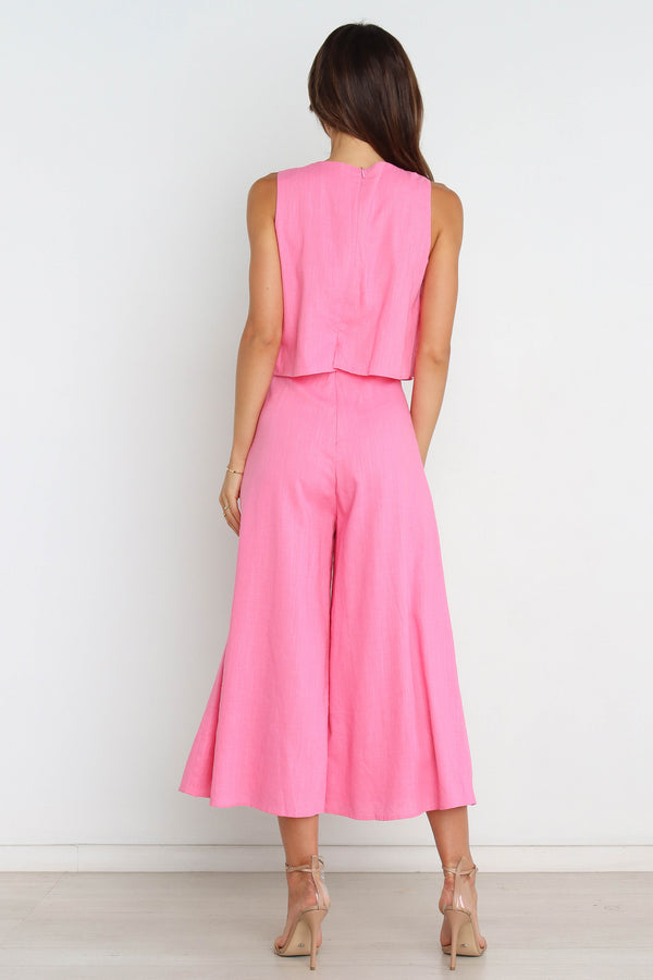 PLAYSUITS @Femme Jumpsuit - Pink