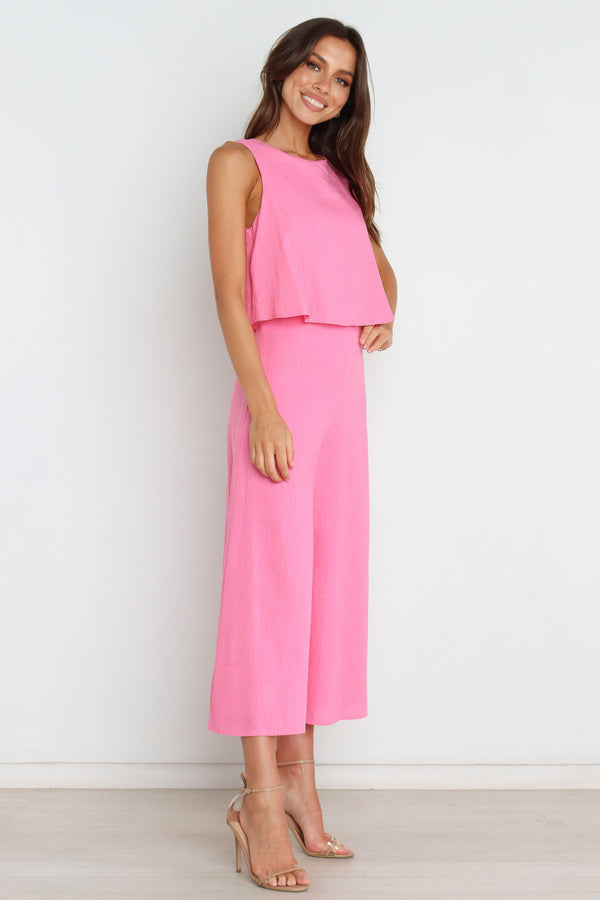 PLAYSUITS @Femme Jumpsuit - Pink