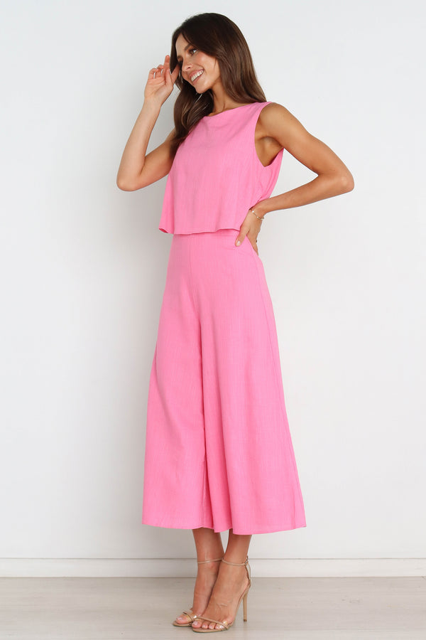 PLAYSUITS @Femme Jumpsuit - Pink