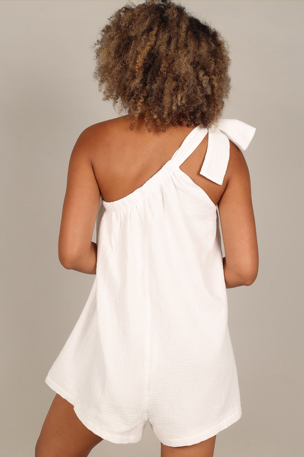 PLAYSUITS @Miffy One Shoulder Playsuit - White