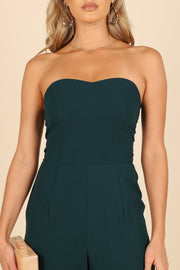PLAYSUITS @Nadia Strapless Jumpsuit - Emerald