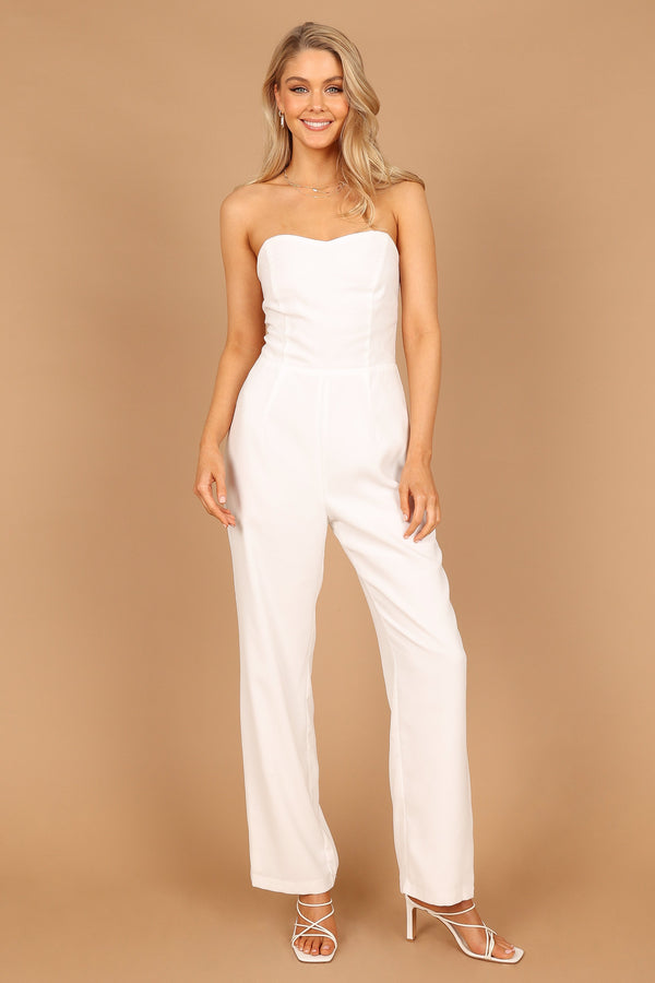 PLAYSUITS @Nadia Strapless Jumpsuit - White (waiting on bulk)