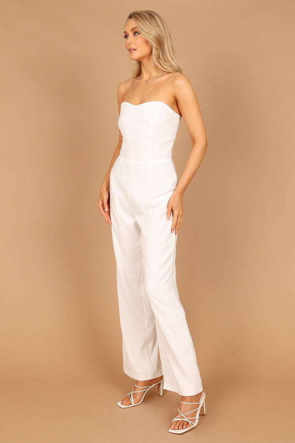 PLAYSUITS @Nadia Strapless Jumpsuit - White (waiting on bulk)