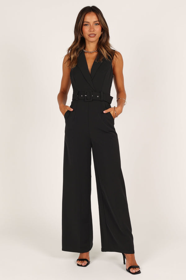 PLAYSUITS @Sienna Belted Jumpsuit - Black