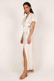 SETS @Alaia Wrap Skirt Two Piece Set - White