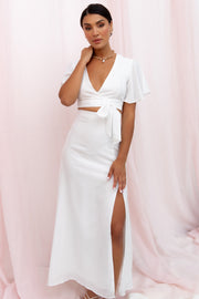 SETS Alaia Wrap Skirt Two Piece Set - White