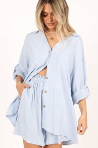 SETS @Annie Linen Set - Blue