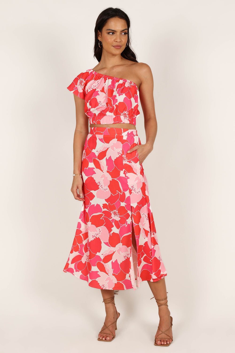 SETS @Bianca Two Piece Set - Pink/Red Floral