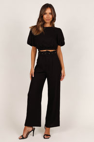 SETS Blakely Pant Two Piece Set - Black
