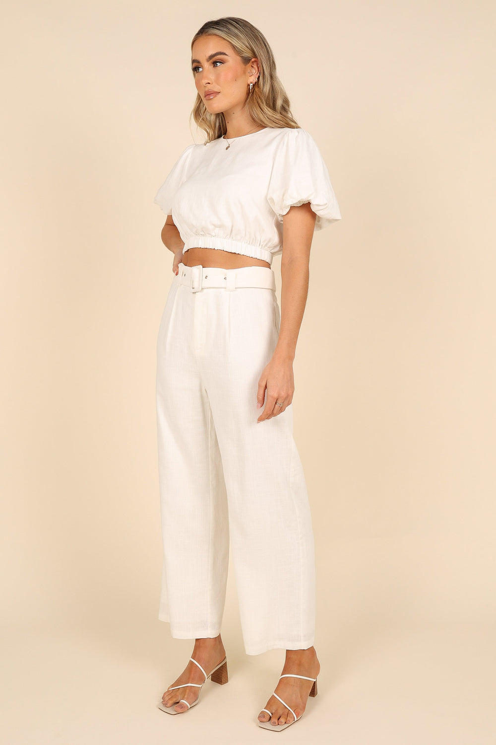 Blakely Pant Two Piece Set White Petal & Pup