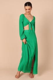 Green 2 piece on sale dress