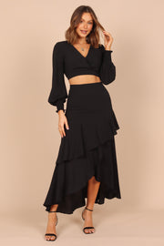 SETS Eleanor Two Piece Skirt Set - Black