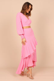 SETS @Eleanor Two Piece Skirt Set - Pink (waiting on bulk)