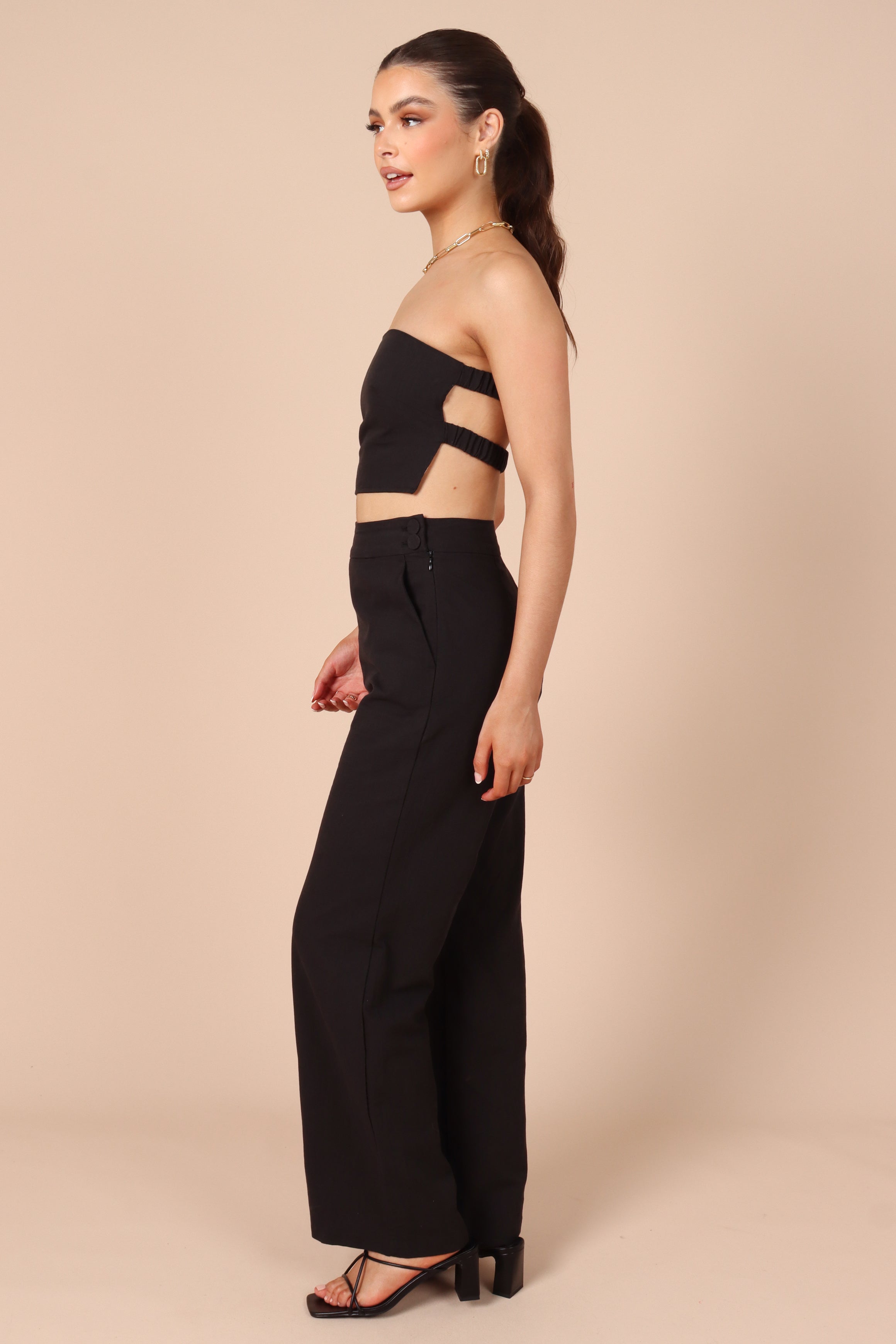 SETS @Gina Strapless Two Piece Set - Black