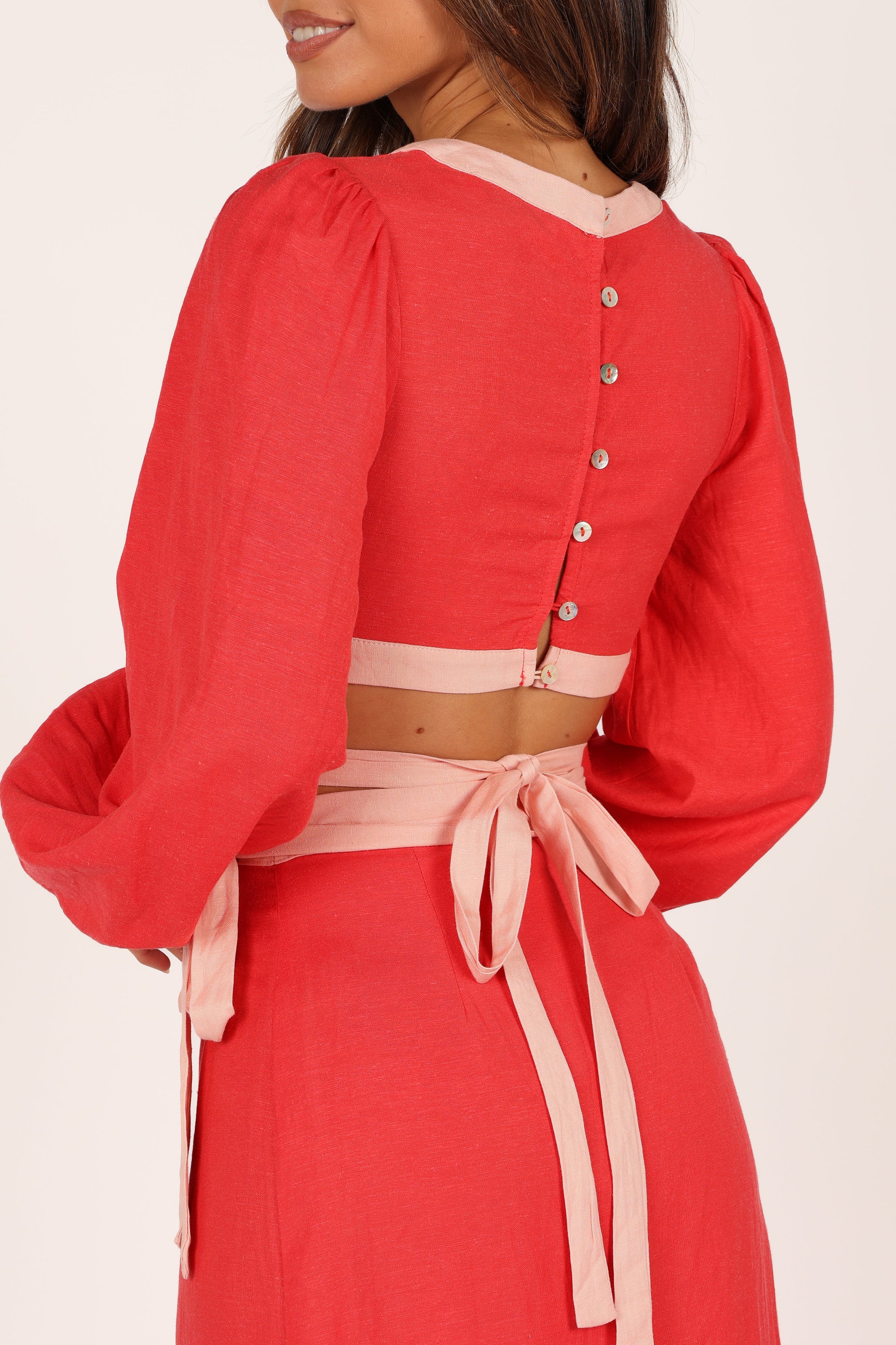 SETS Maya Wrap Skirt Set - Red