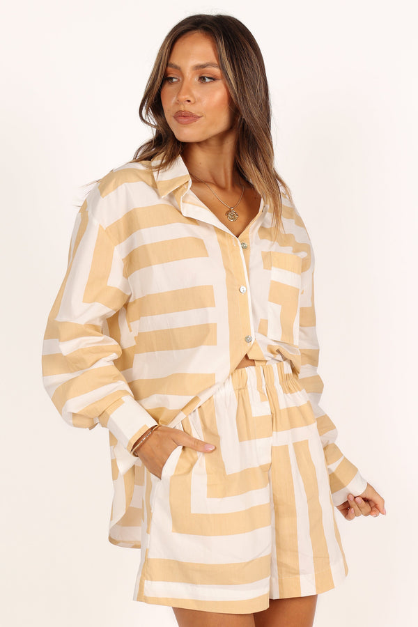 SETS @Raquel Set - Beige Stripe