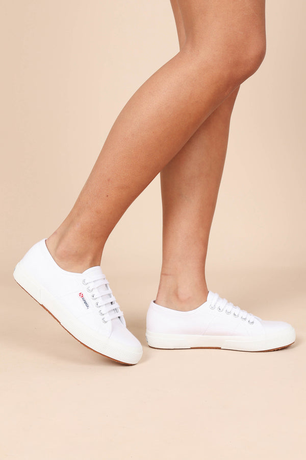 Vegan Leather Superga 2750 Classic White Leather Trainers 2750