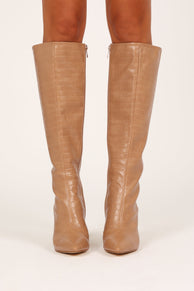 SHOES @Gibson Knee High Boot - Coffee Croc