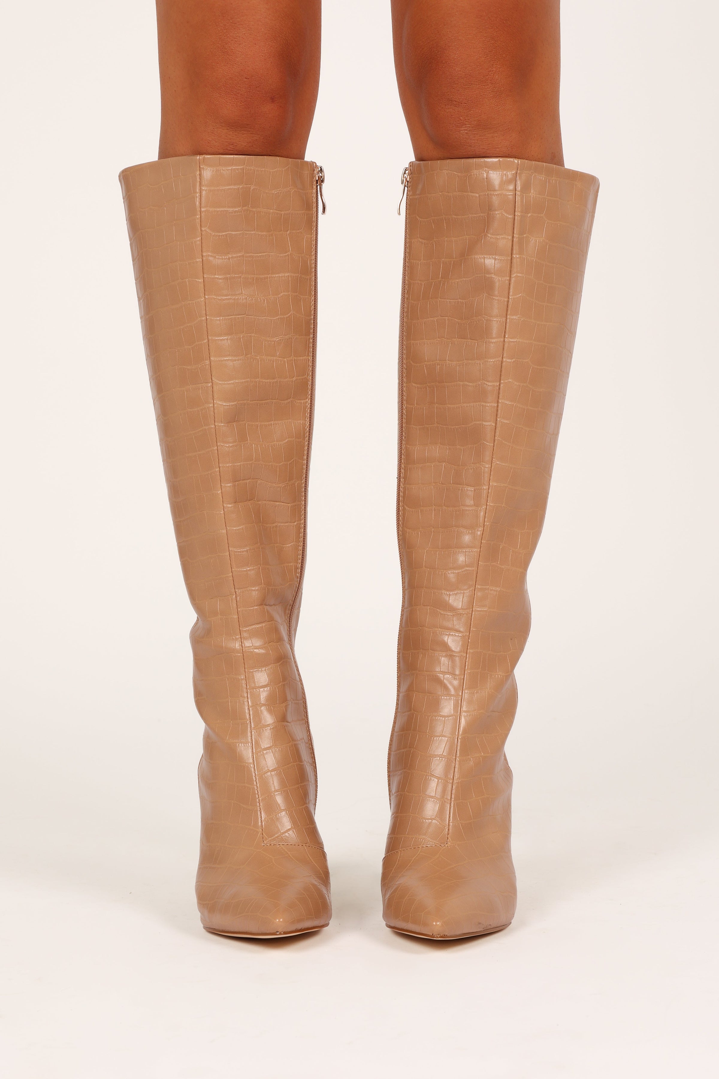 SHOES @Gibson Knee High Boot - Coffee Croc