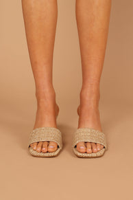 SHOES @Ukko Heel - Camel Raffia Natural