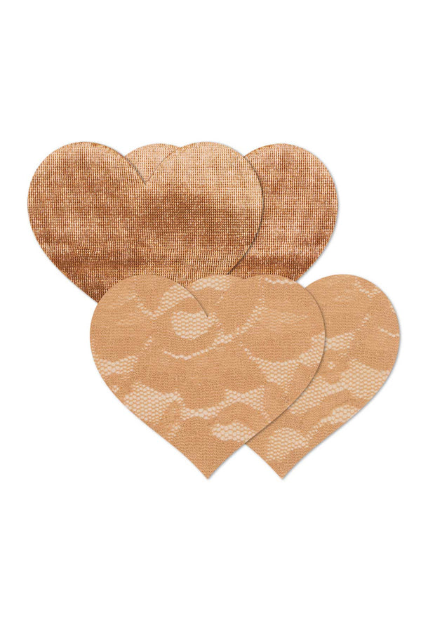 SWIM & INTIMATES Nippies Basics Adhesive Nipple covers Heart - Caramel