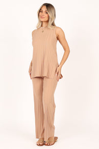 TOPS @Agnes Knit Top - Latte