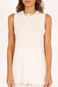 TOPS @Agnes Knit Top - White (waiting on bulk)