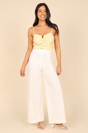 TOPS Bella Cropped Top - Limoncello