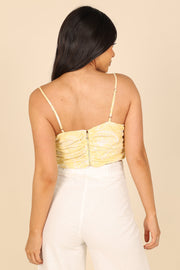 TOPS Bella Cropped Top - Limoncello