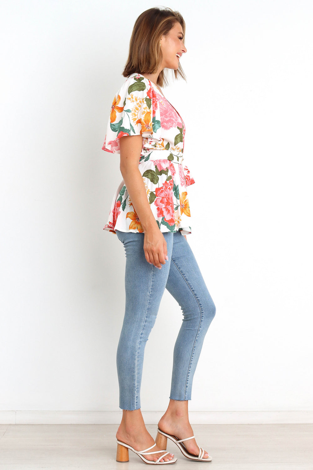 TOPS @Belle Top - White Floral
