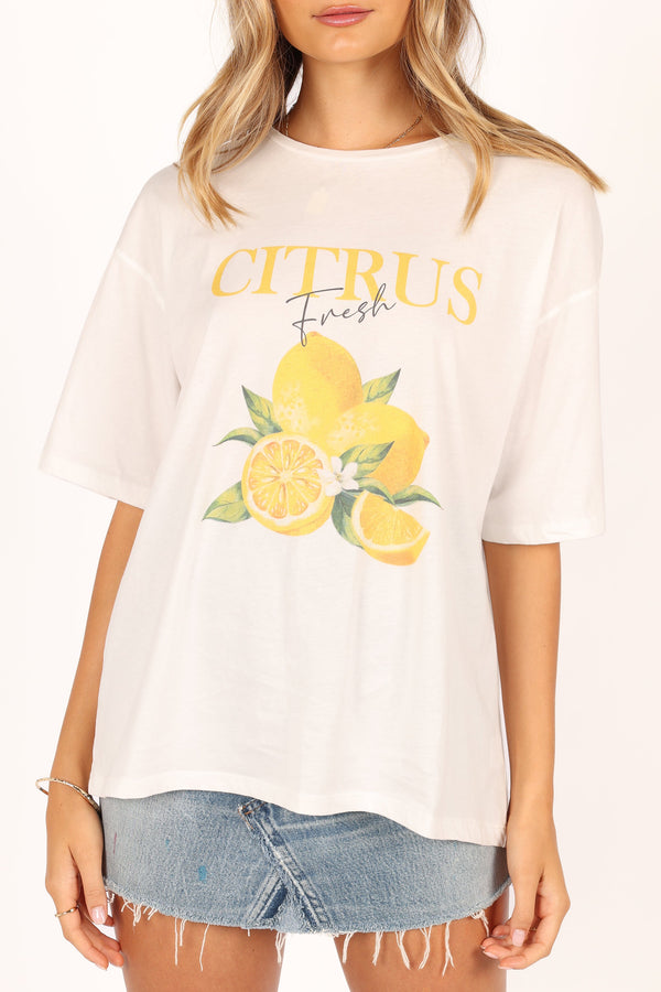 TOPS @Citrus Tee - White