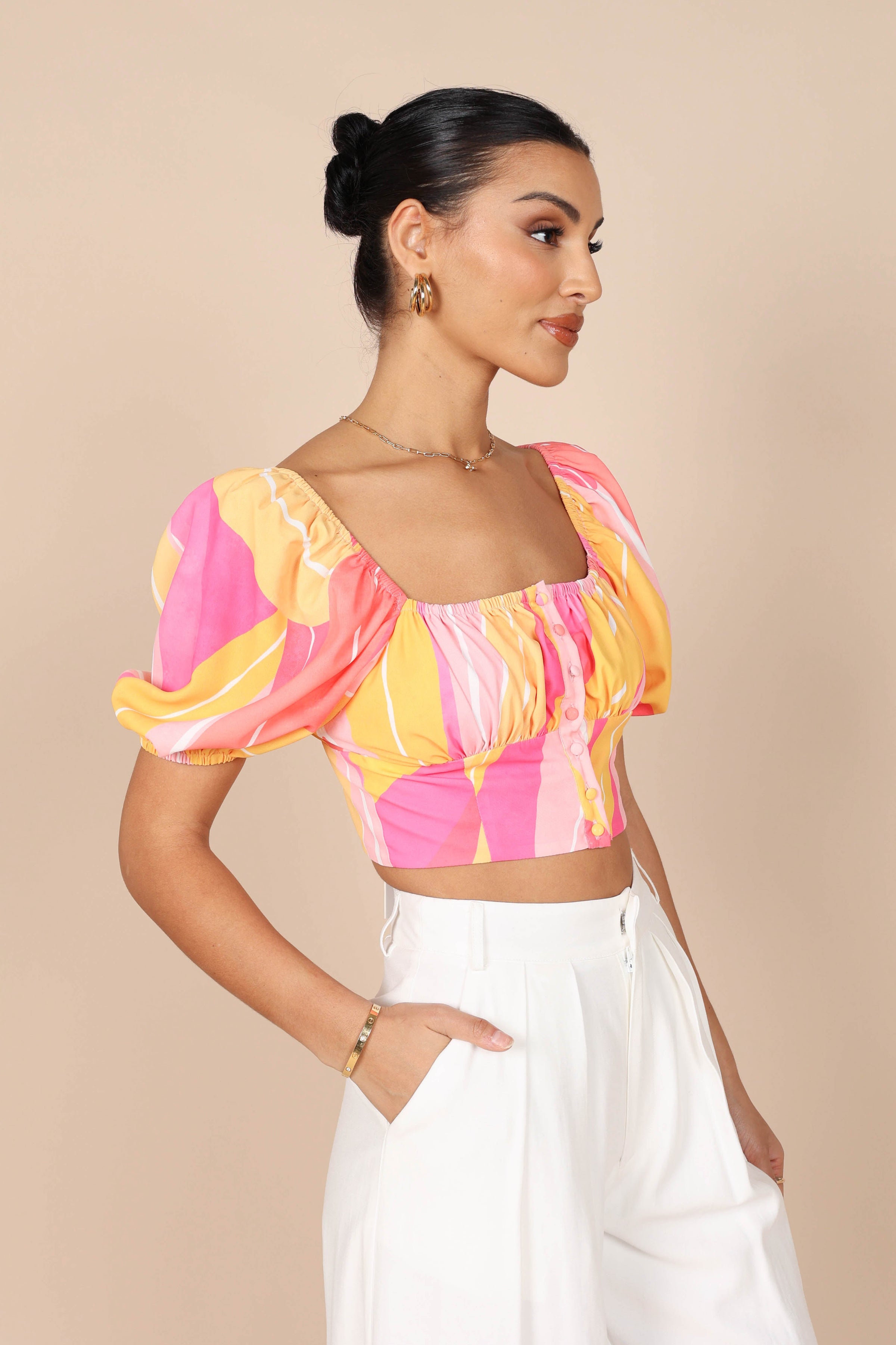 TOPS @Courtney Corset Top - Multi