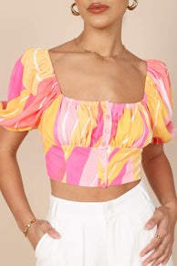 TOPS @Courtney Corset Top - Multi