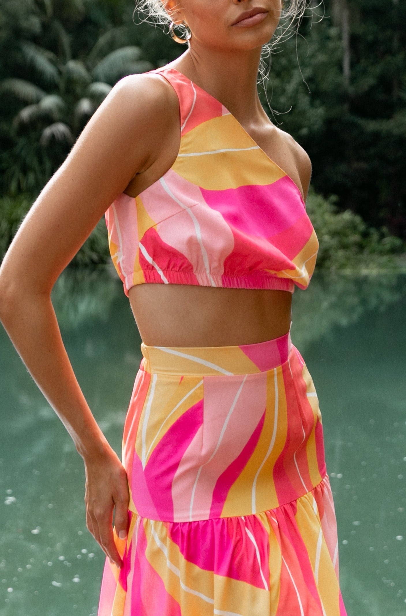 TOPS @Courtney Crop Top - Multi