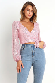TOPS @Glitz Top - Pink