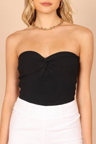 TOPS Hudson Strapless Knit Top - Black